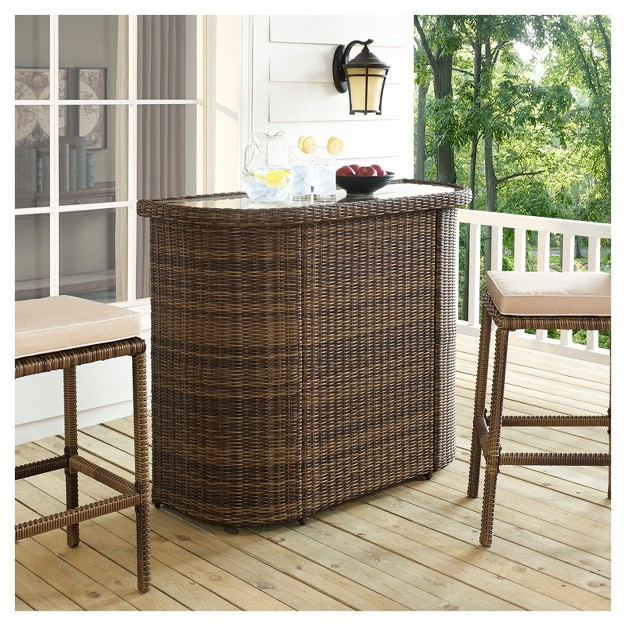 Bradenton Outdoor Wicker Bar Crosley