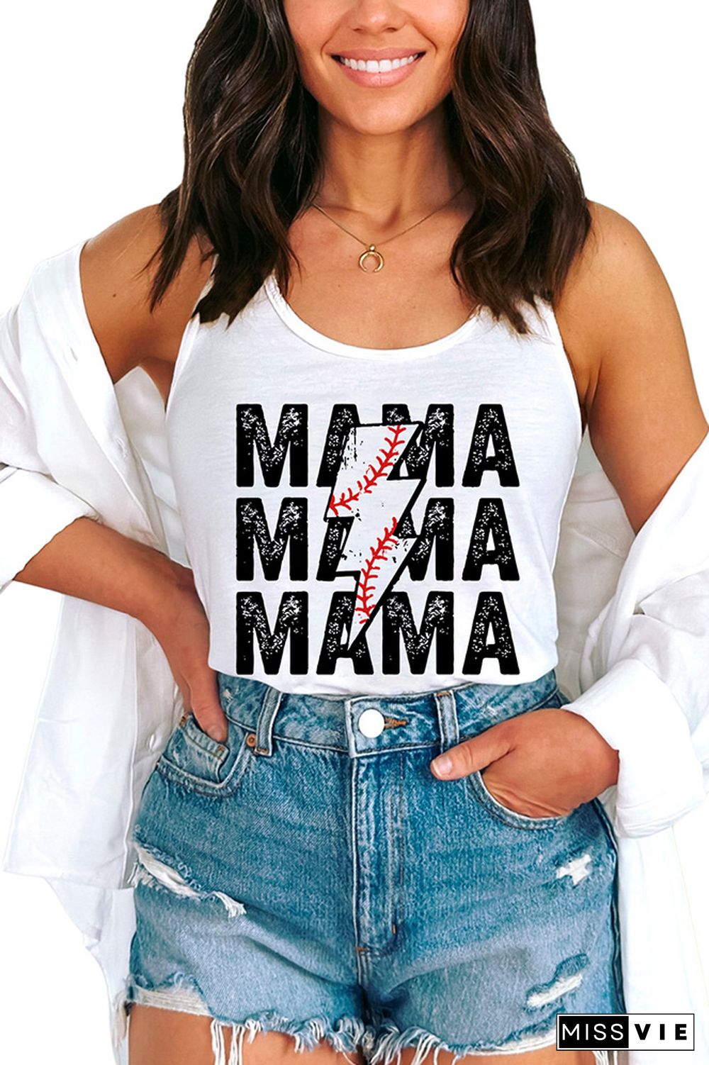 Mama Lightning Bolt Tank Top