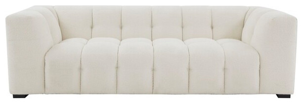 Safavieh Couture Petryna Boucle Tufted Sofa Ivory   Sofas   by Safavieh  Houzz