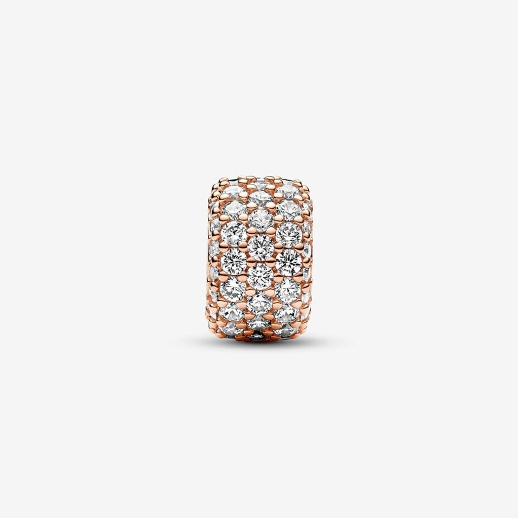 PANDORA  Sparkling Pavé Triple-row Charm