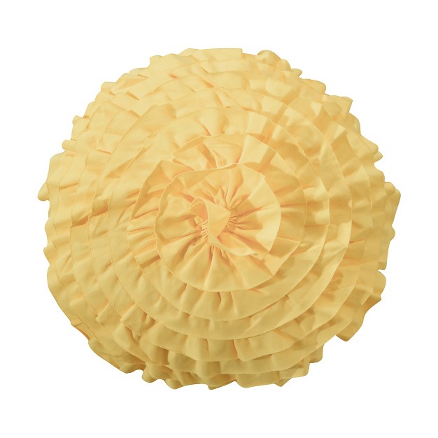 Palisades Ruffles Decorative Pillow Yellow Levtex Home