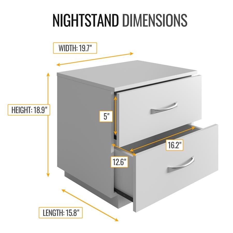 Boyd Sleep Hamilton 2 Drawer Nightstand