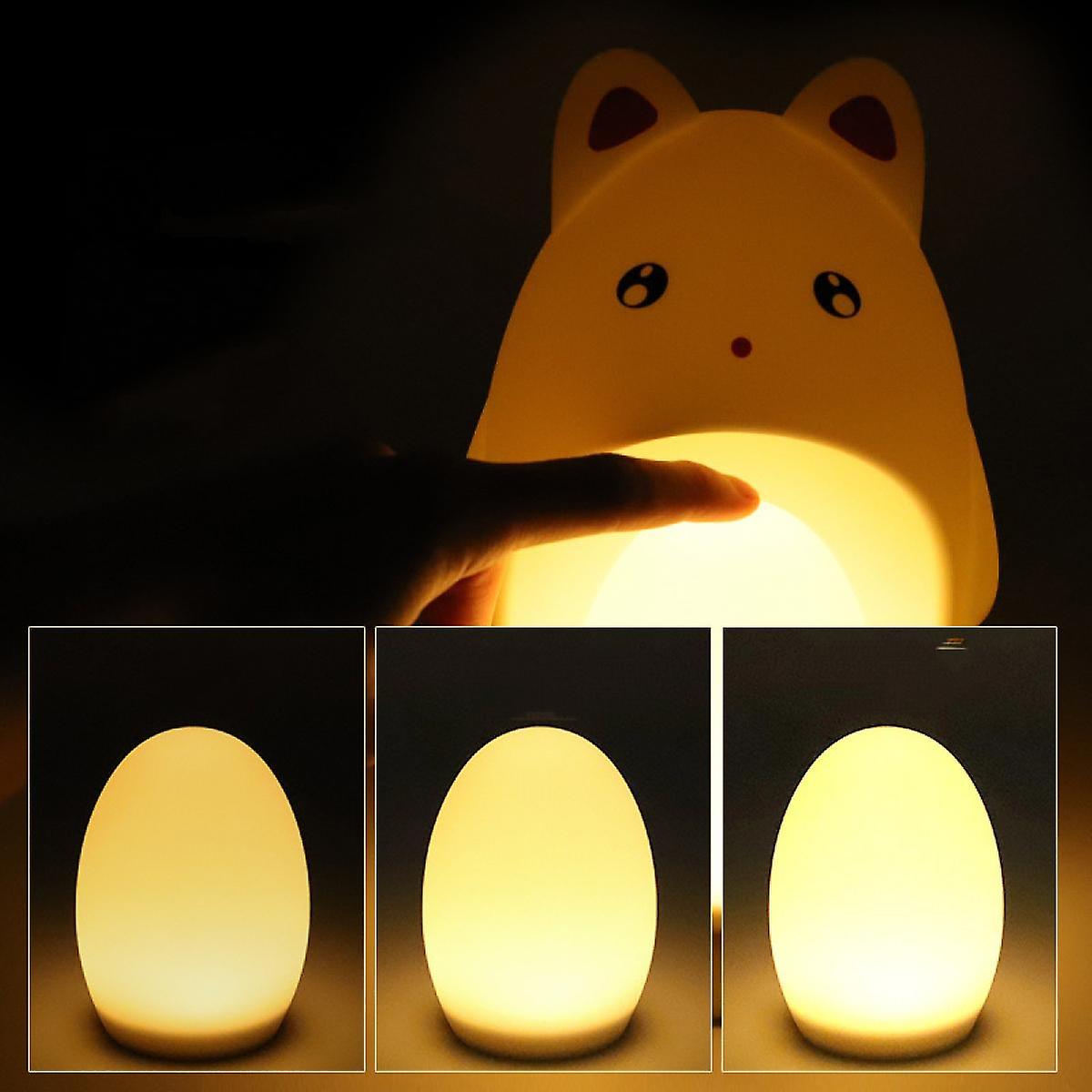 2-in-1 Portable Cat Nursery Night Light With Portable Egg Light， Adjustable Brightness， Usb-powered