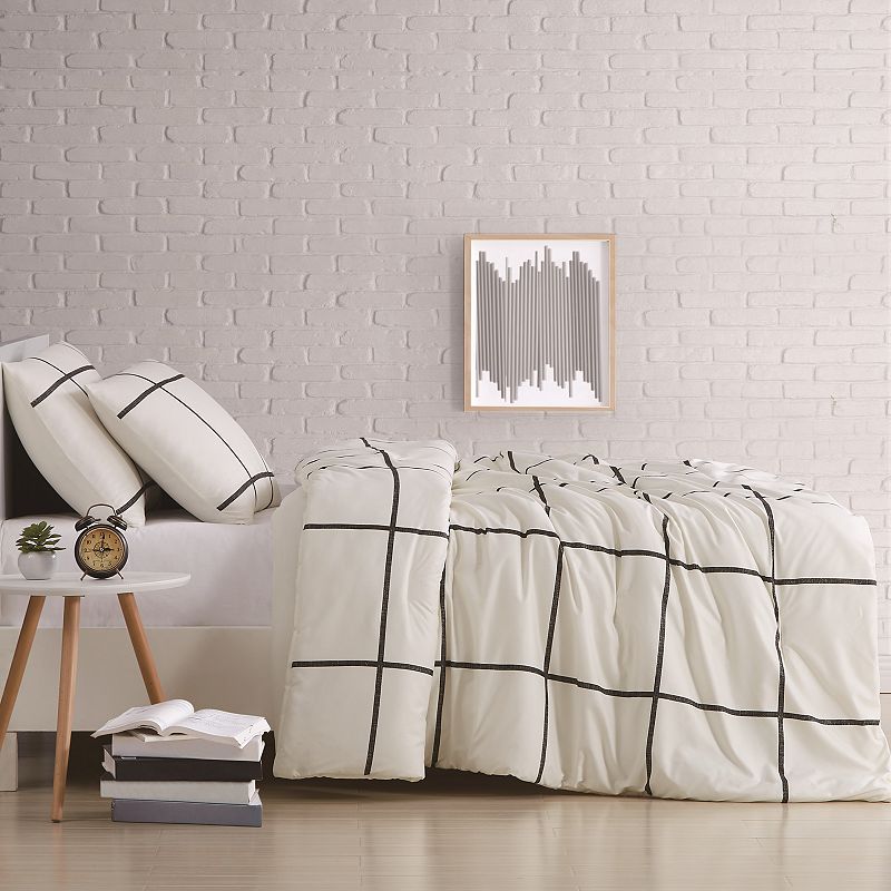 Truly Soft Kurt Windowpane Duvet Cover Set