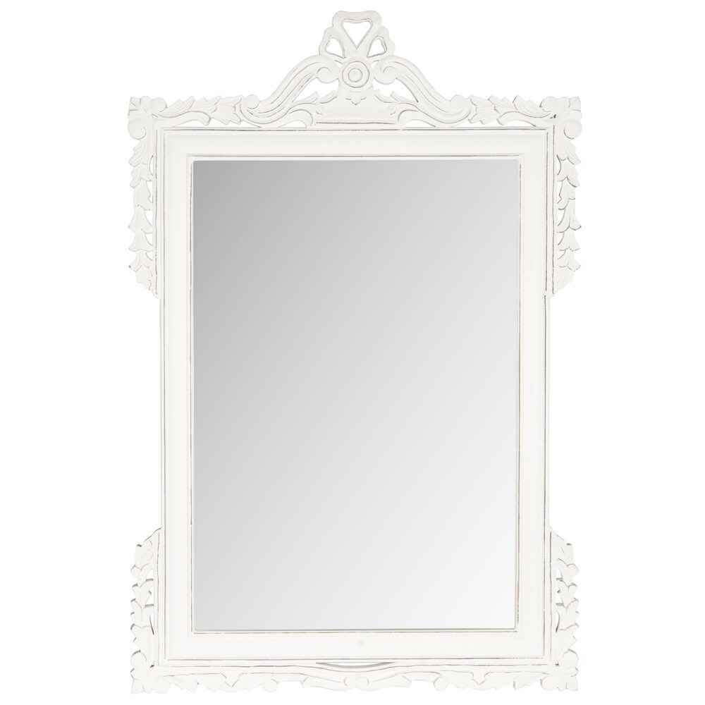 SAFAVIEH Pedimint White 31 x 47 inch Rectangle Decorative Mirror   31\