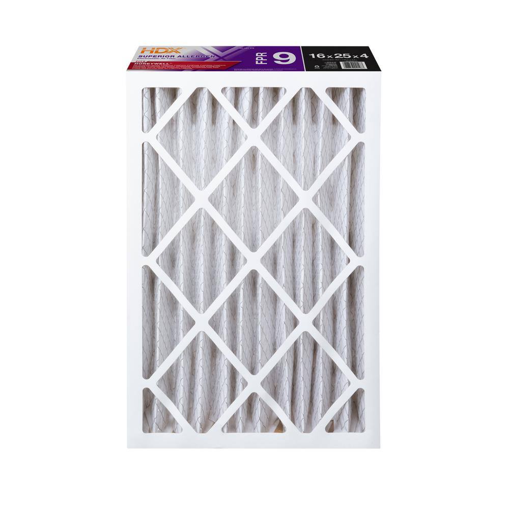 HDX 16 in. x 25 in. x 4 in. Honeywell Replacement Pleated Air Filter FPR 9 HDX-HW1625-13-3