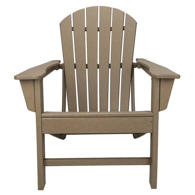 Leisure Classics Uv Protected Hdpe Indoor Outdoor Adirondack Lounge Patio Porch Deck Chair Taupe