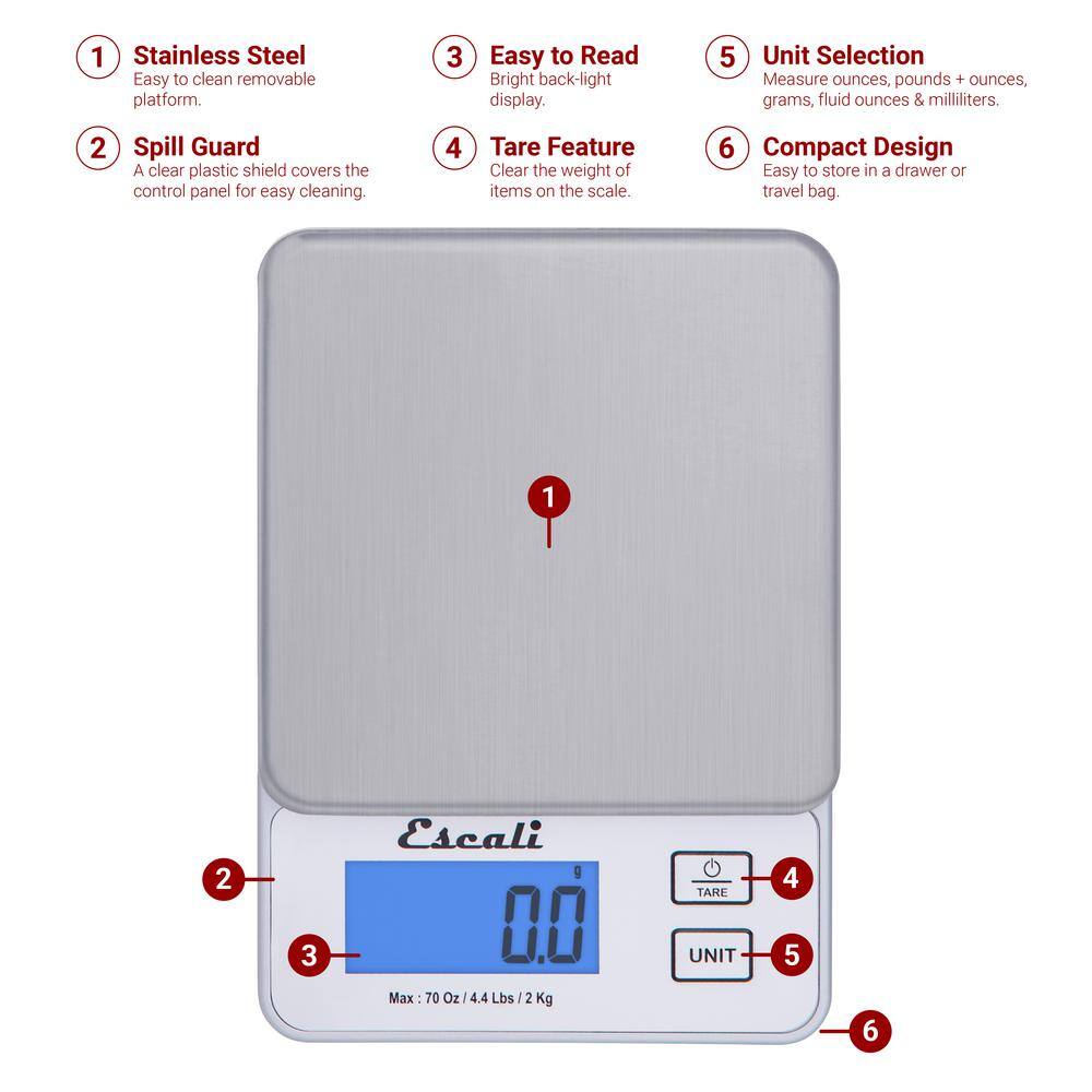 Escali Vera Precision Digital Scale PR2000S