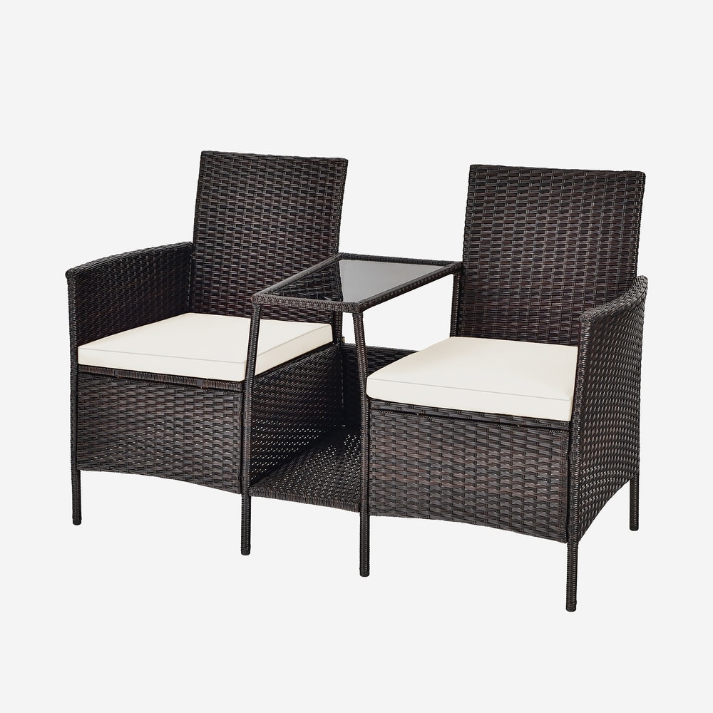 Outdoor Furniture Set Rattan Conversation Set with CoffeeTable