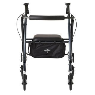 Medline Freedom Ultra-Light Folding 4-Wheel Rollator in Smokey Blue MDS86825SLB