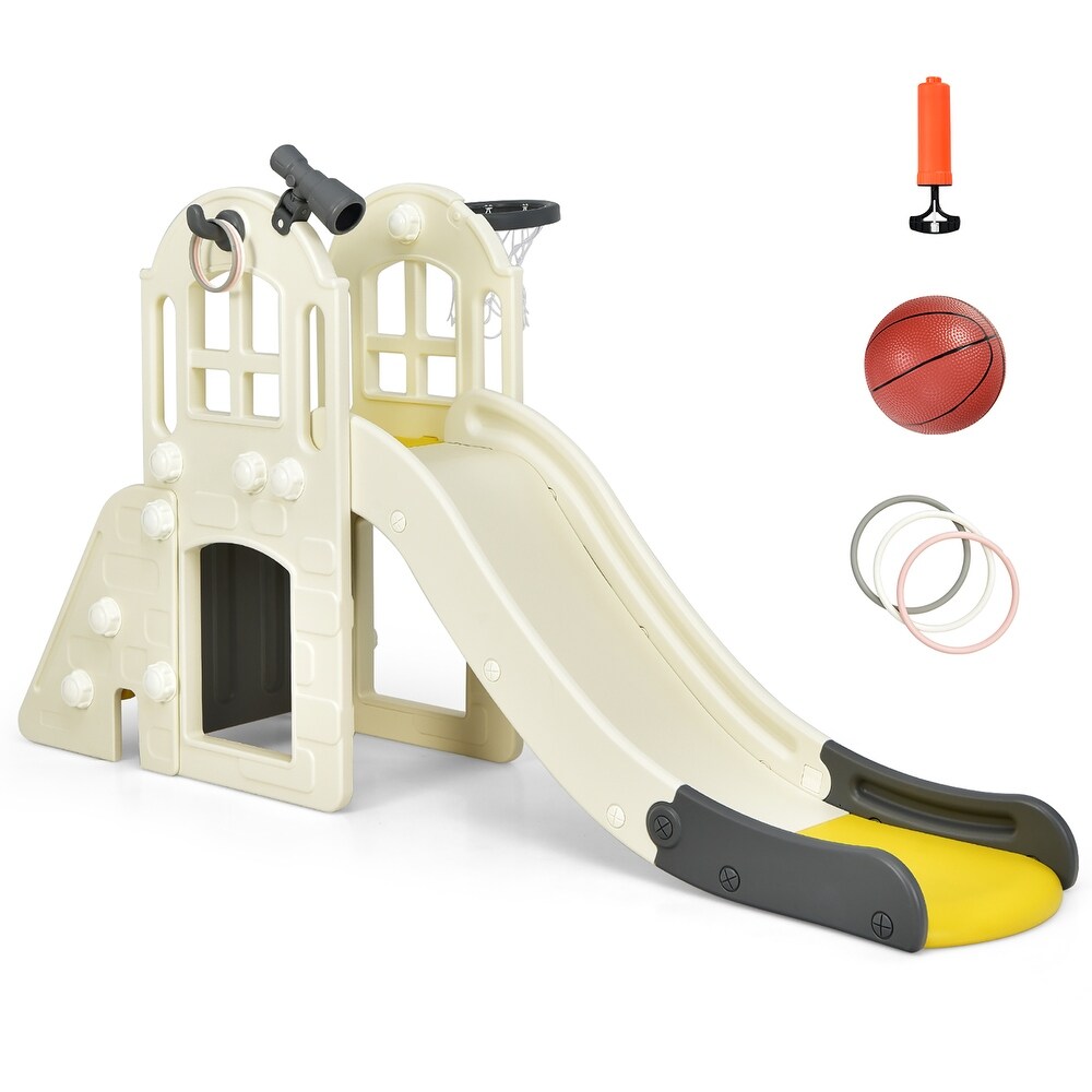 Costway 6 In 1 Large Slide for Kids Toddler Climber Slide Playset w/