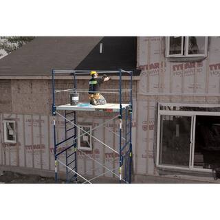 MetalTech 10 ft. L x 19 in. W Aluminum Plank Work Platform for Outdoor Scaffolding Work M-MPA1019