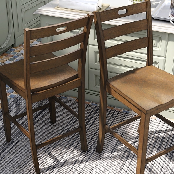 Furniture of America Rangel Farmhouse Counter Height Chairs (Set of 2)