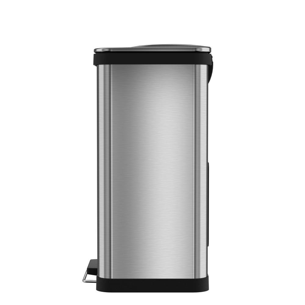 HALO 13 Gal. AirStep Stainless Steel Kitchen Step Trash Can with Odor Filter TR13SS