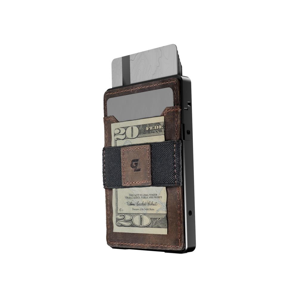 Groove Wallet Midnight Black Brown Leather ;