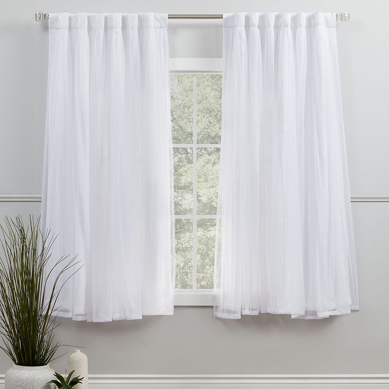 Exclusive Home 2-pack Catarina Layered Solid Blackout Window Curtains