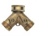 Melnor 2-Way Metal Hose Connector w/ Built-In Shut-Off Valves