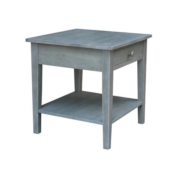 Spencer Square Solid Parawood End Table - 24 in. W x 24 in. D x 25 in. H