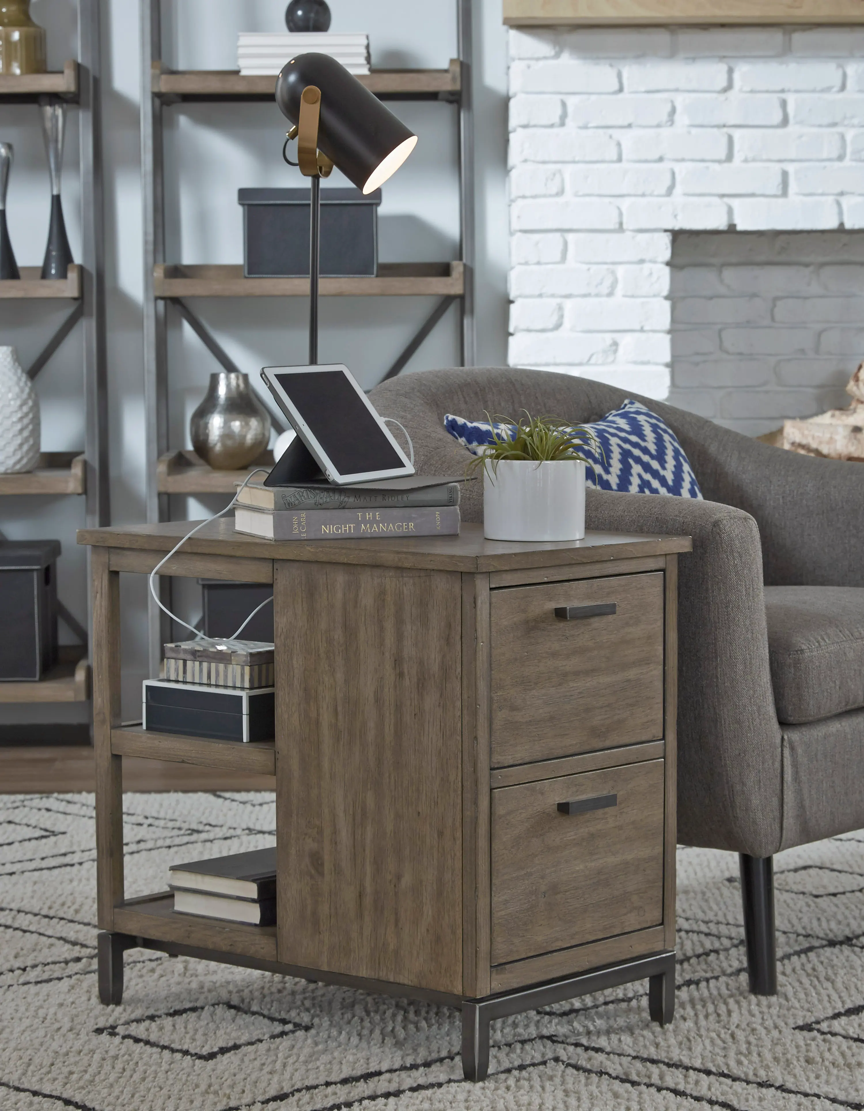 Trellis Desert Brown Side Table