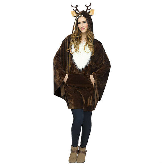 Morris Costumes FW7776R Women's Reindeer Poncho