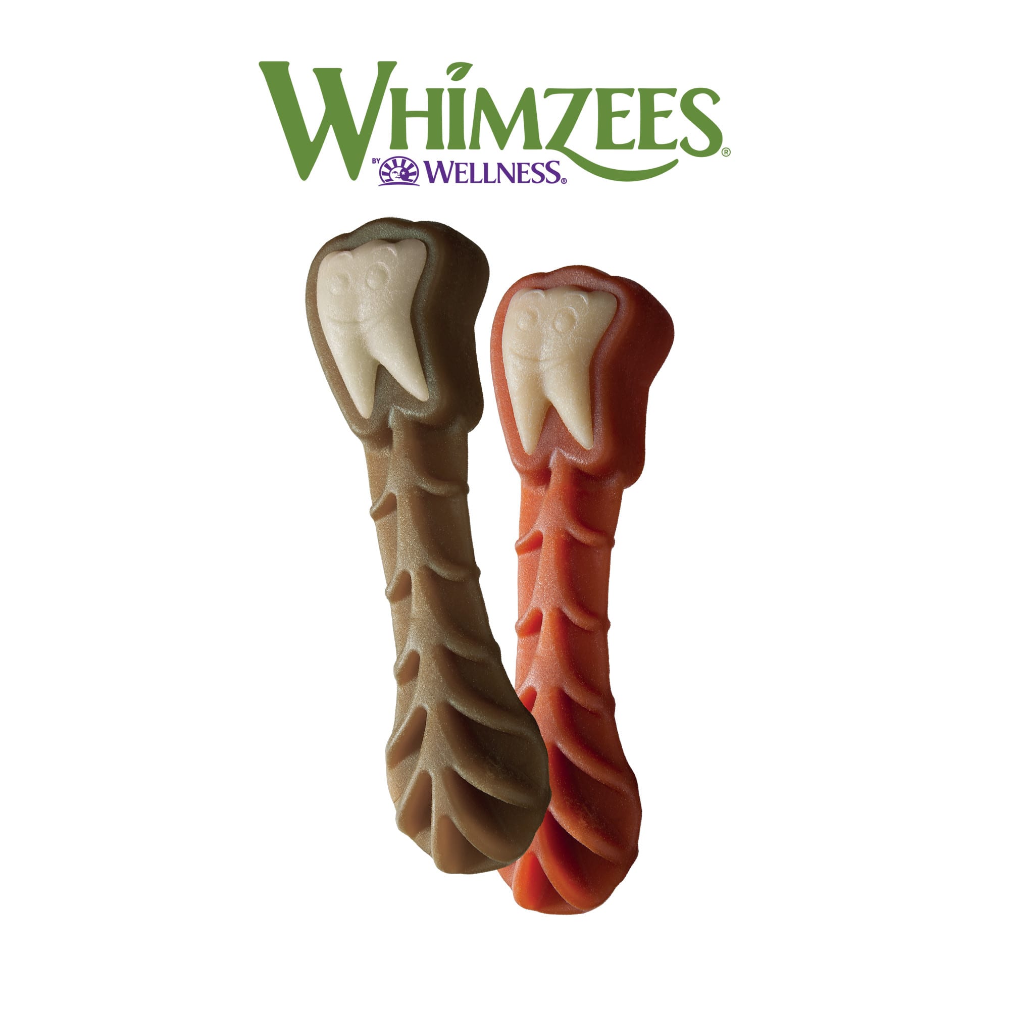 Whimzees Medium Brushzees Natural Daily Dental Long Lasting Dog Treats， Count of 1