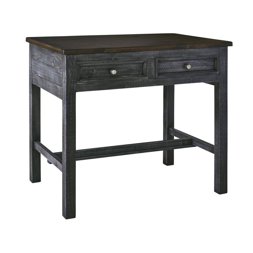 Picket House Furnishings Abilene Grey Kitchen Island and 4-Stools MAIZ112KIST