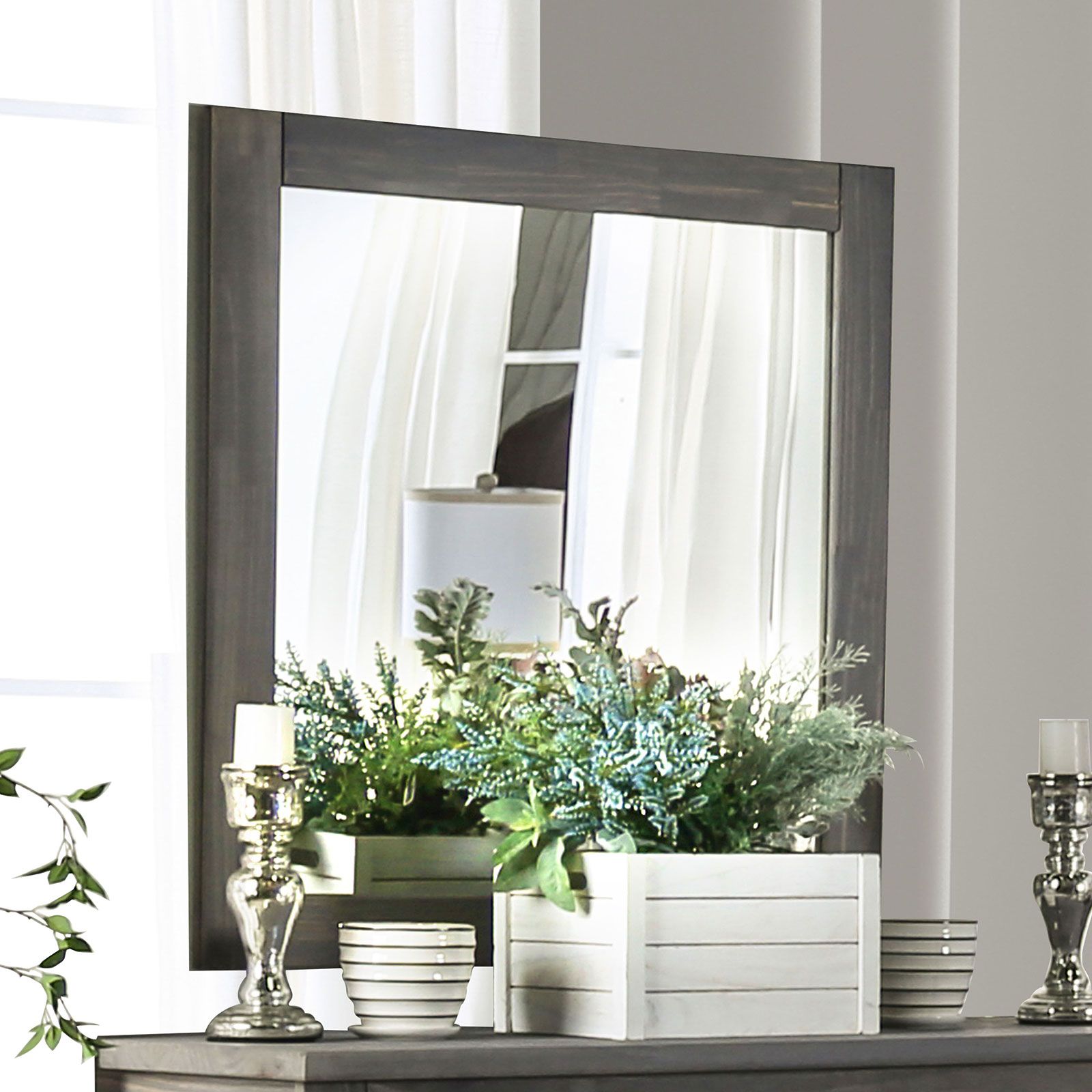 Rockwall Mirror  Weathered Gray