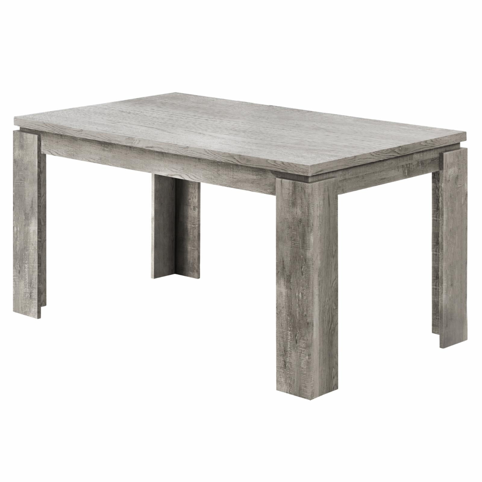 Dining Table, 60 Rectangular, Kitchen, Dining Room, Laminate, Grey, Contemporary, Modern