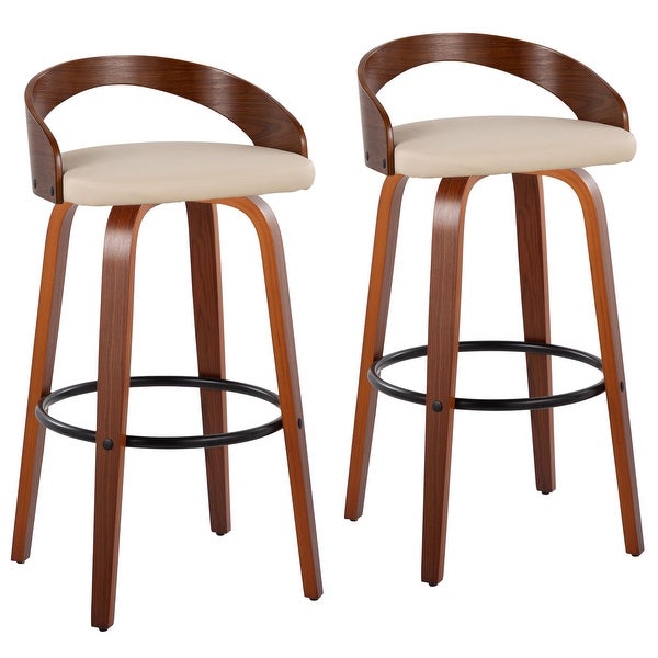 Carson Carrington Stavanger Mid-century Modern Fixed-Height Bar Stool (Set of 2)