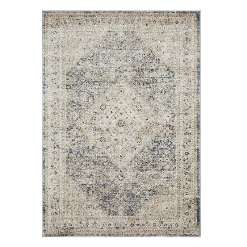 Loomaknoti Kehleigh Aba Blue Area Rug