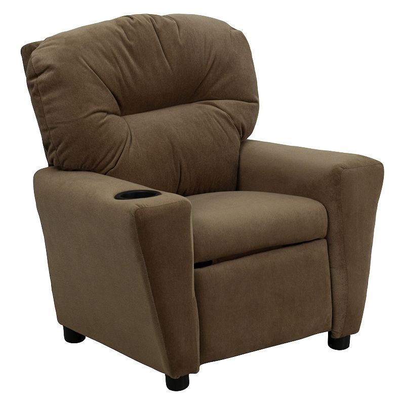 Kids Flash Furniture Contemporary Cup Holder Recliner Arm Chair