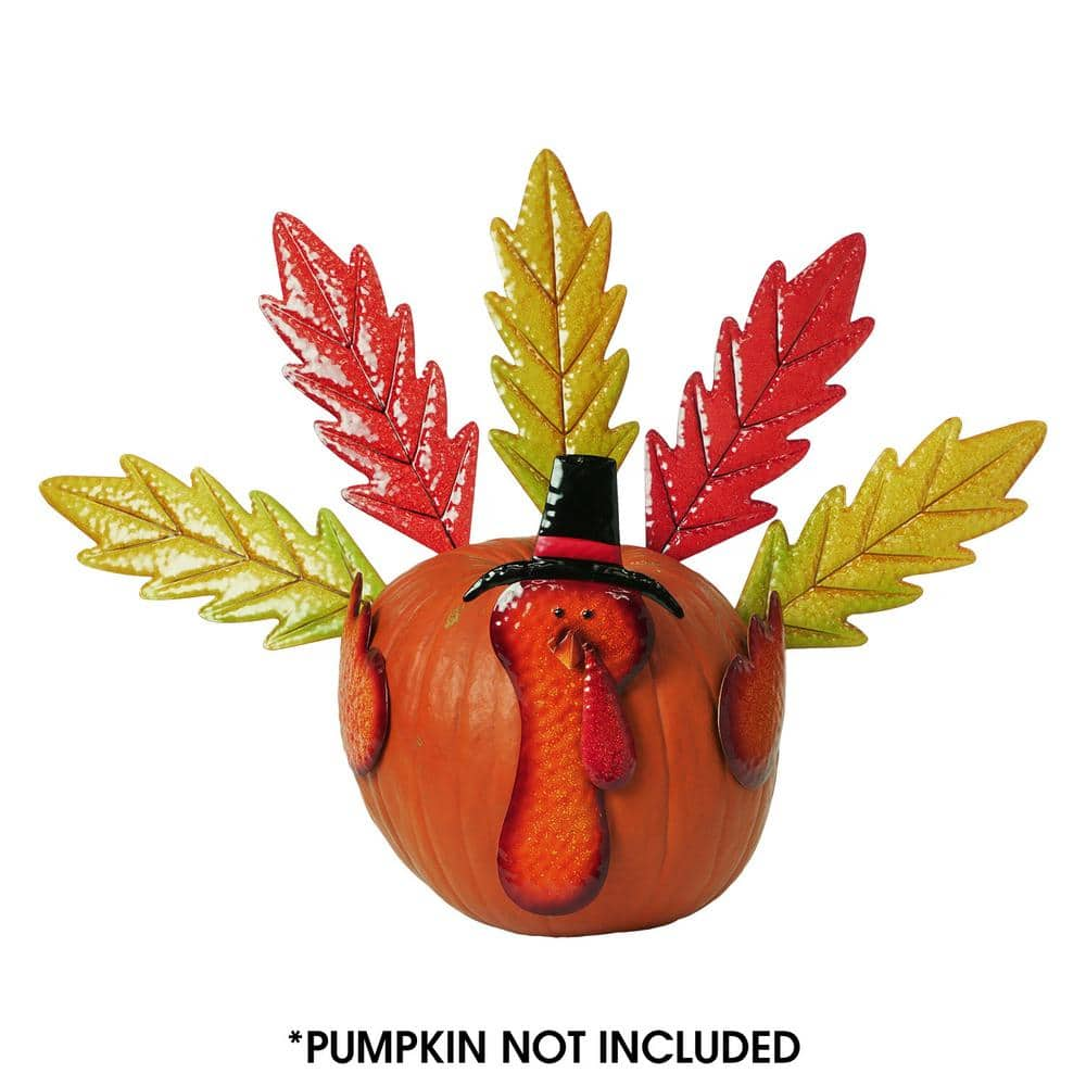 Alpine Corporation 5 in. Thanksgiving Create-Your-Own Pumpkin Turkey Festive Decorating Activity Kit WQA276A