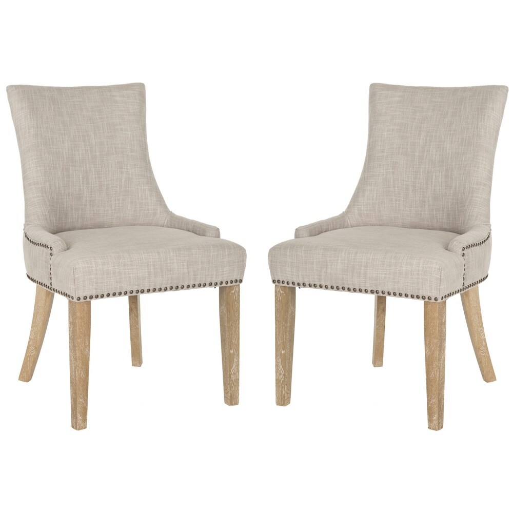 SAFAVIEH Dining Lester Grey Dining Chair (Set of 2)   22\