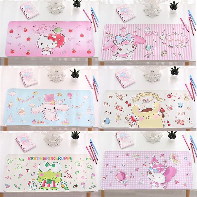 Born Pretty 30cm*67cm Kawaii Sanrios Cinnamonroll My Melody Cartoon Mouse Pad Carpet Non-slip Desktop Table Mat Student Girls Home Decor