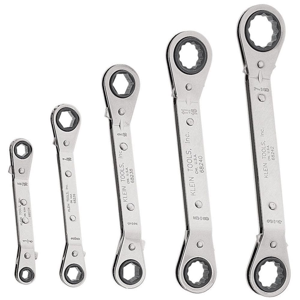 Klein Tools Reverse Ratchet Box Wrench Set 5 Pc 68245 from Klein Tools