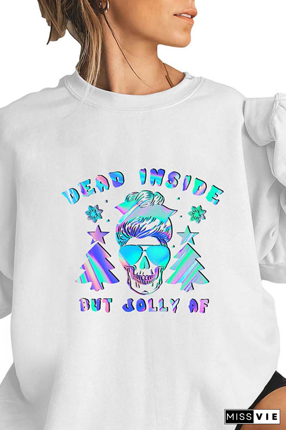 DEAD INSIDE BUT JOLLY AF Crewneck Sweatshirt Wholesale