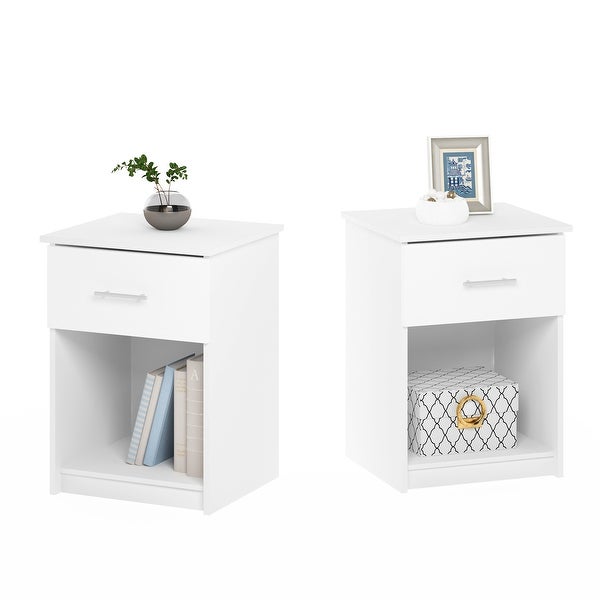 Furinno Tidur Nightstand with Handle with One Drawer