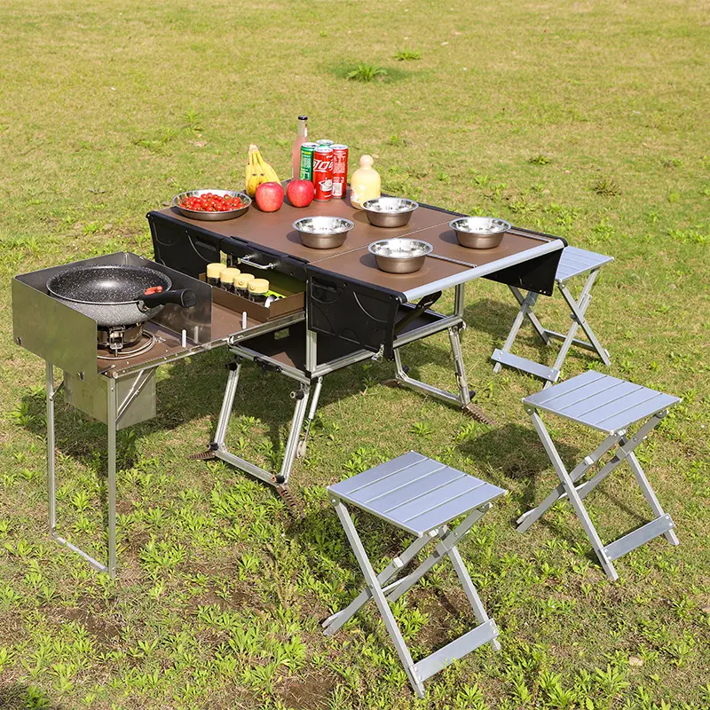 Bulin C650 Steep Discount Camping Kitchen Box Portable Fully Equipped Mobile Camping Kitchen