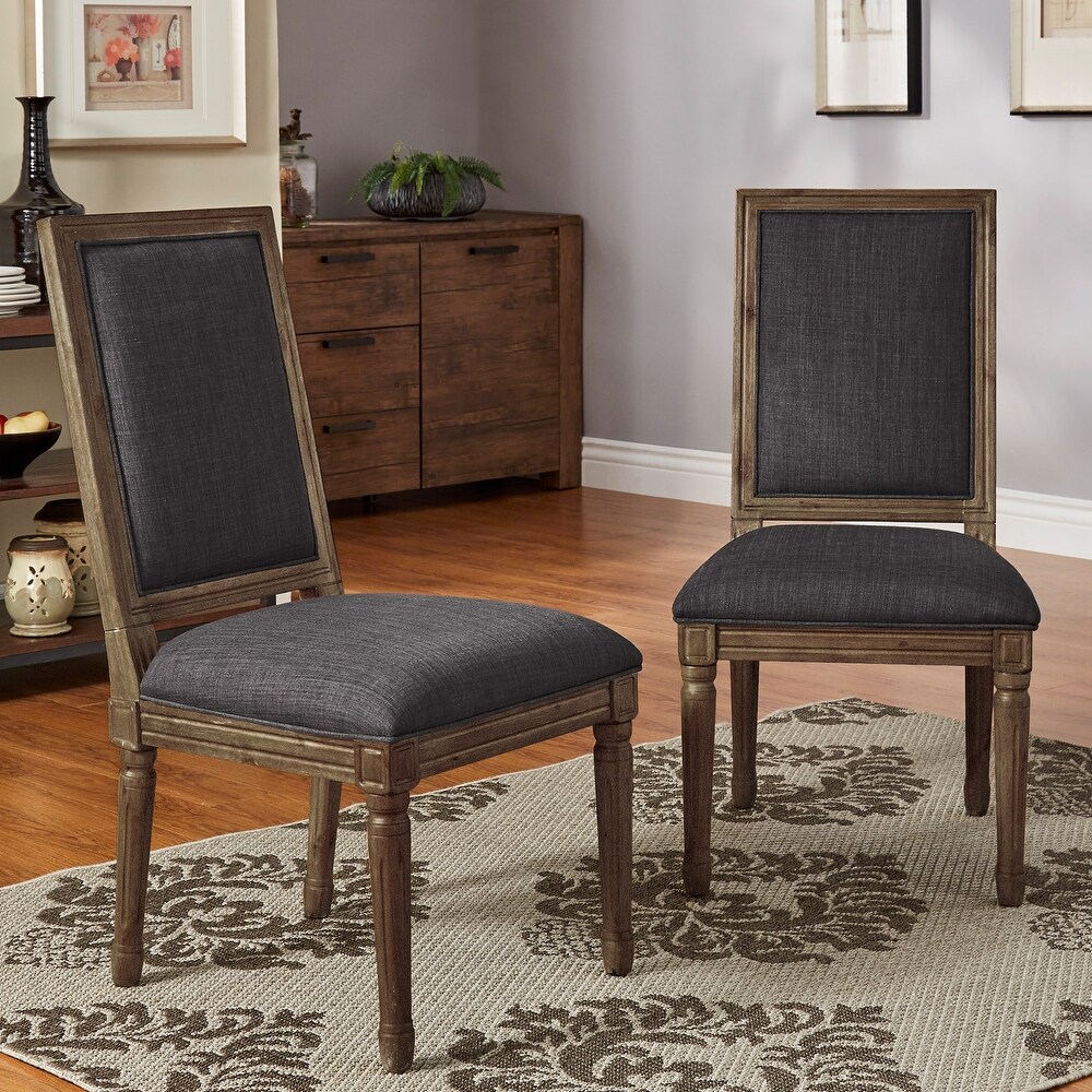 Deana Rectangular Linen Dining Chairs (Set of 2) by iNSPIRE Q Artisan