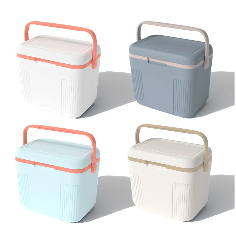 Colorful custom portable outdoor small capacity 22l PE/PP/PU ice chest cooler box for camping traveling