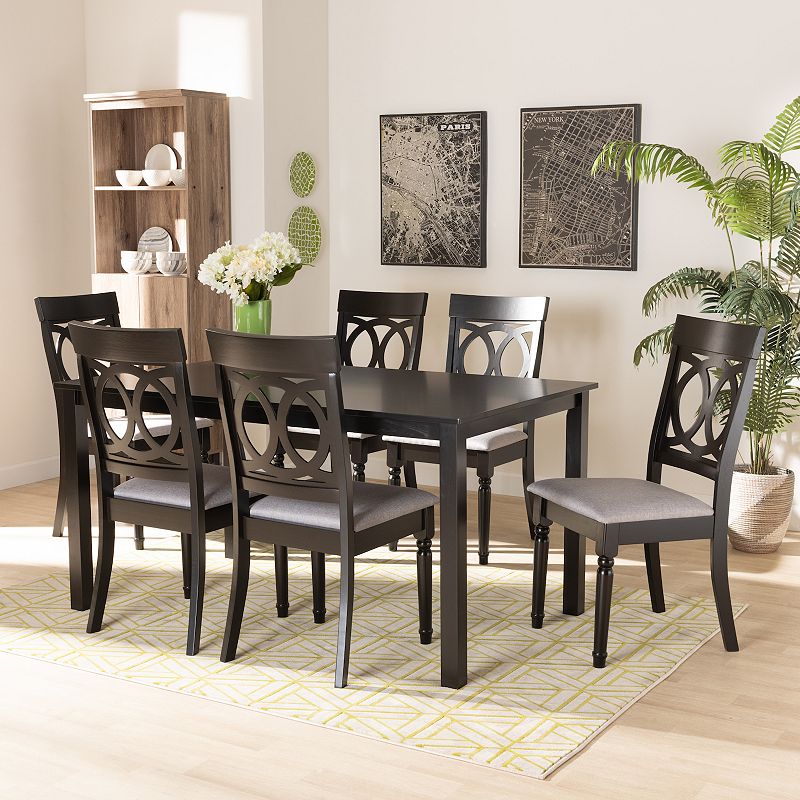 Baxton Studio Lucie Dining Table and Chair 6-piece Set