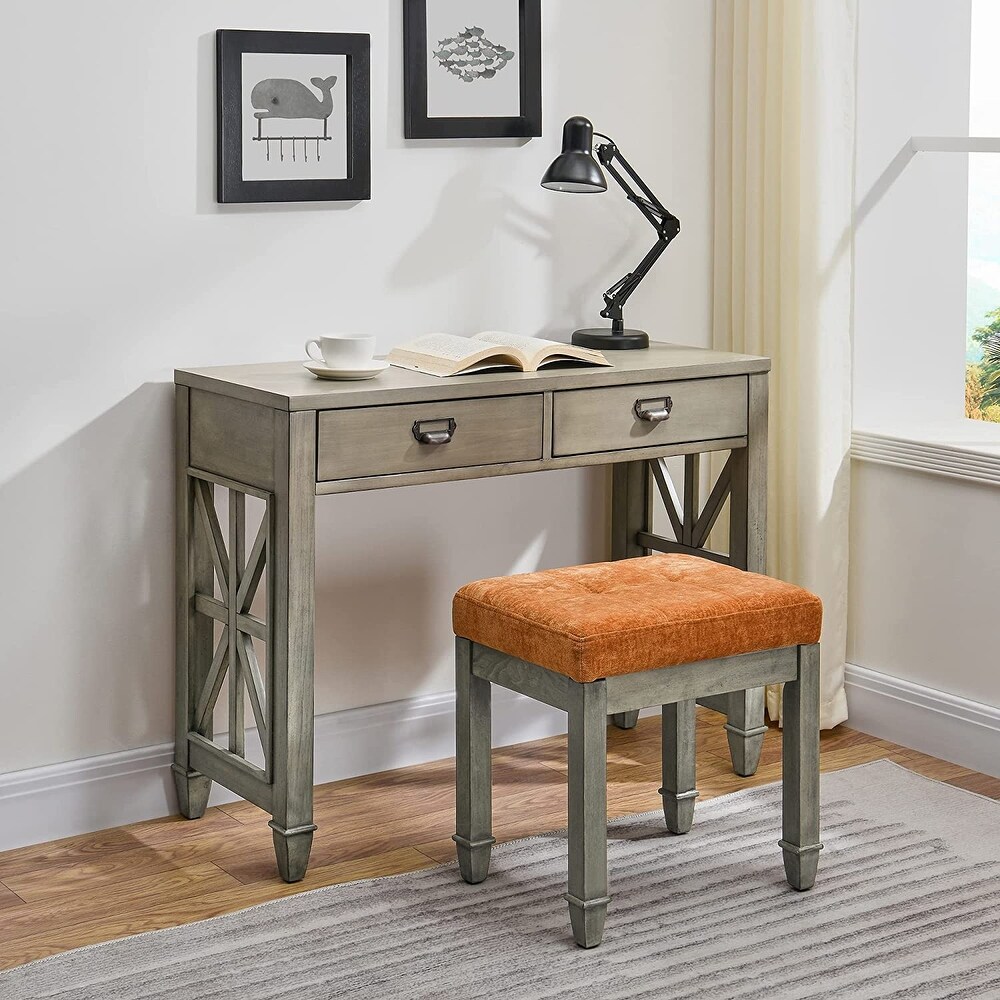 Solid Wood Upholstered Tufted Bench for Bedroom Entryway