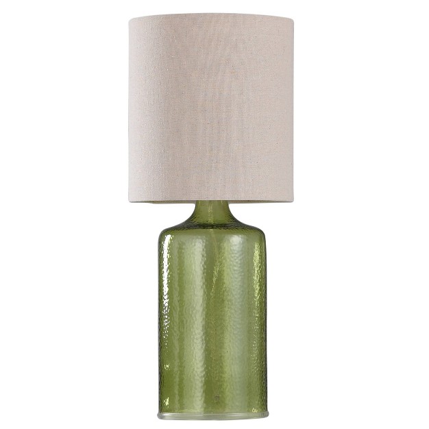 Seeded Glass Table Lamp Meadow Green Finish Stylecraft