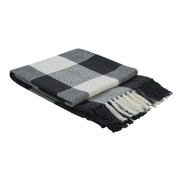 Park Designs Buffalo Check Black amp Cream Throw