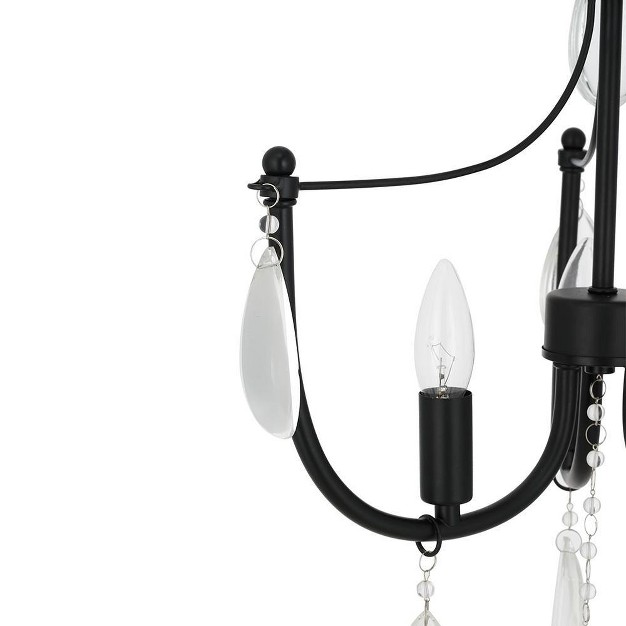 3 light Flushmount With Glass Beads Pendant Cresswell Lighting