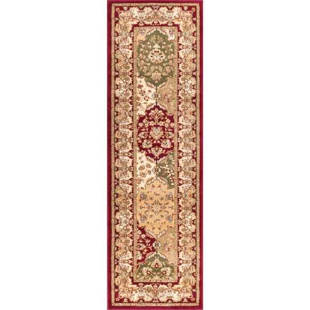 Monarch Panel Oriental Persian Formal Traditional Classic Contemporary Thick Soft Plush Red Area Rug