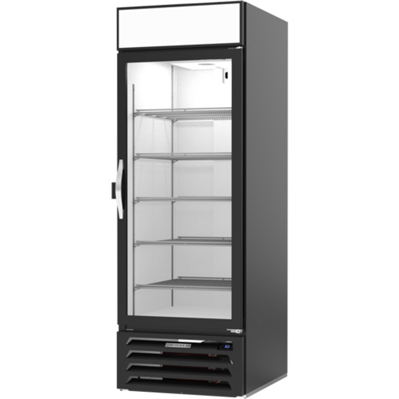 Beverage-Air MMR23HC-1-B-IQ Reach-In Refrigerated Merchandiser， Black， Self-Closing， 23.1 cu. ft.