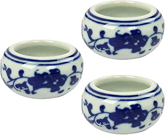 Ceramic Ink Dish Chinese Calligraphy: Sumi Painting Ink Bowl 3pcs Porcelain Inkstone Brush Holder Inkwell For Office School Stationery Supplies