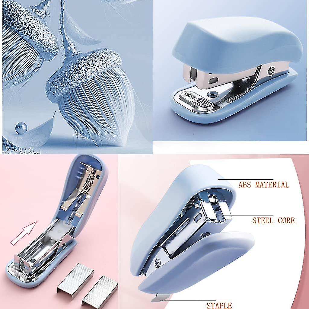 Mini Stapler With Staple Remover，640 Pcs Standard Staples，gift For Student And Office Use