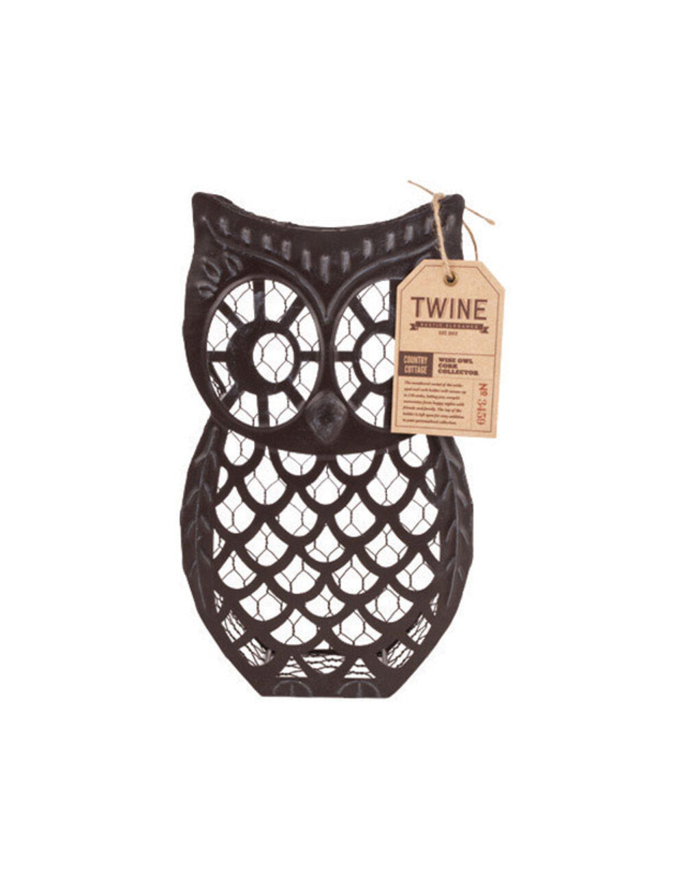 CORK HOLDER OWL BROWN